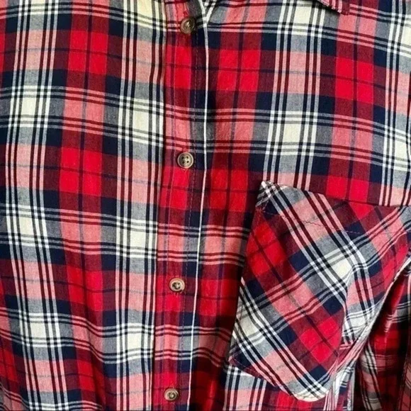 Red Plaid Button Up​ - Picture 3 of 4